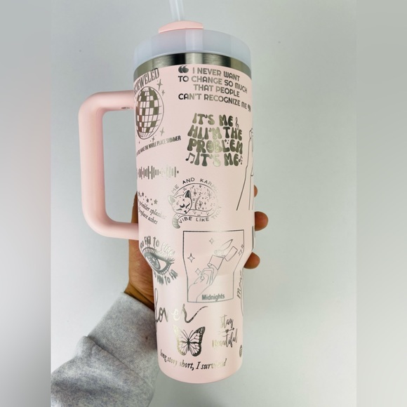 40oz Stanley Clean Slate Cool Bloom Taylor Swift Engraved! New release 1/16. - Picture 1 of 9
